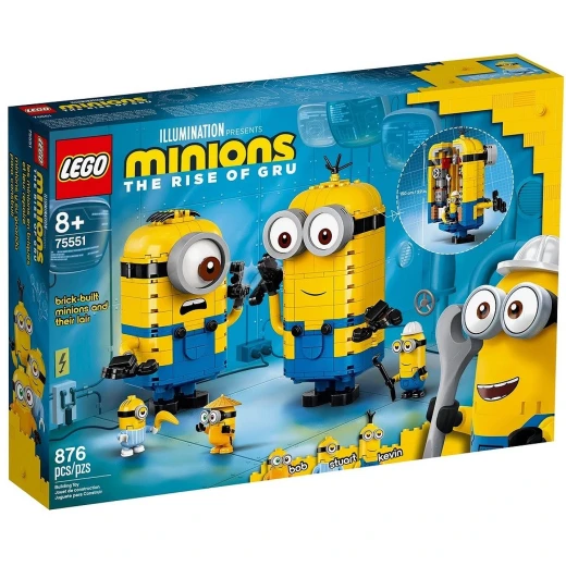 Lego Brick-built Minions and their Lair Lego Brick-built Minions and their Lair