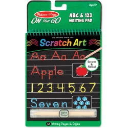 Melissa & Doug Abc & 123 Color-Reveal Scratch Art Pad