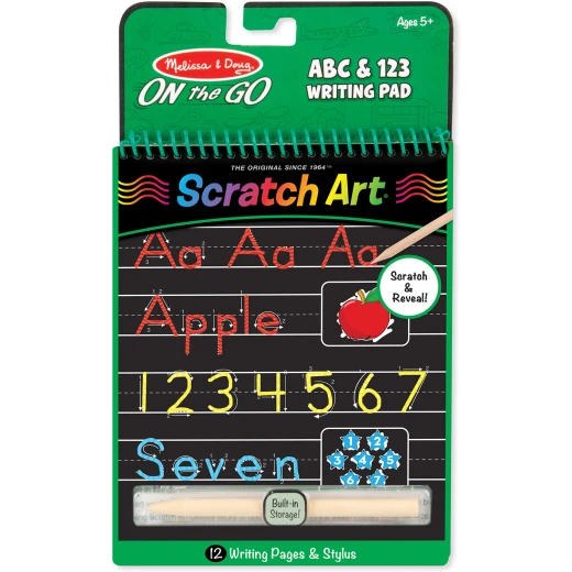 Melissa & Doug Abc & 123 Color-Reveal Scratch Art Pad Melissa & Doug Abc & 123 Color-Reveal Scratch Art Pad