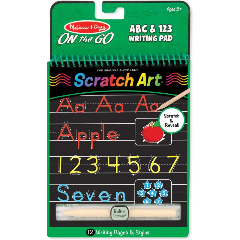 Melissa & Doug Abc & 123 Color-Reveal Scratch Art Pad - ميليسا اند دوج