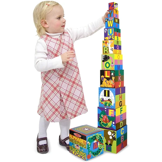 Melissa & Doug Alphabet Nesting and Stacking Blocks - ميليسا اند دوج - Image 3