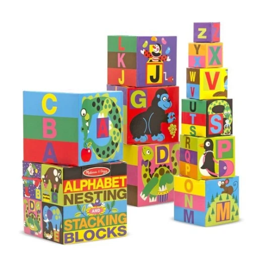 Melissa & Doug Alphabet Nesting and Stacking Blocks - ميليسا اند دوج - Image 4
