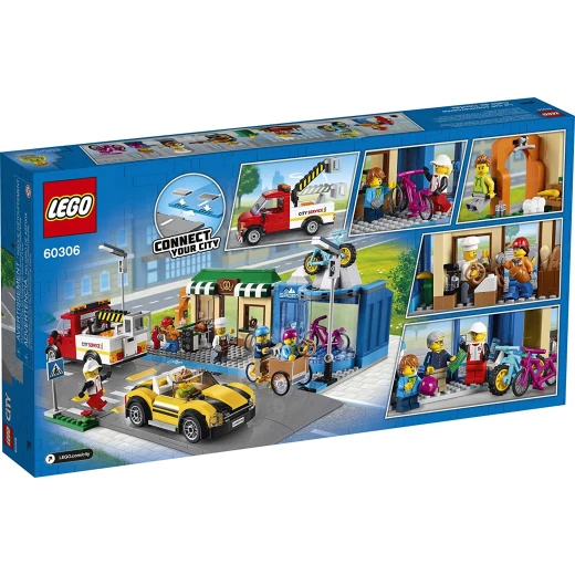 Lego City Shopping Street 60306 Building Kit; Cool Building Toy for Kids - ليجو - Image 2