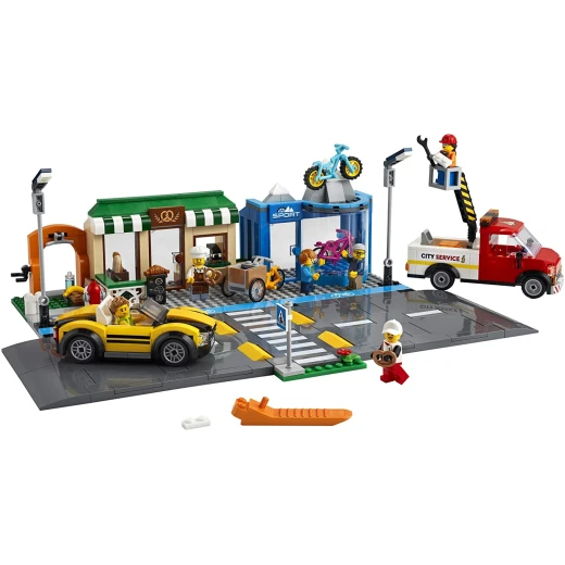 Lego City Shopping Street 60306 Building Kit; Cool Building Toy for Kids - ليجو - Image 3