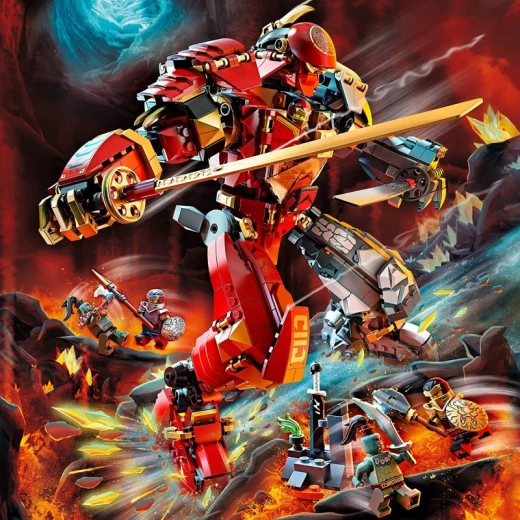 Lego Ninjago Fire Stone Mech Toy, Ninja Action Figure 71720 - ليجو - Image 2