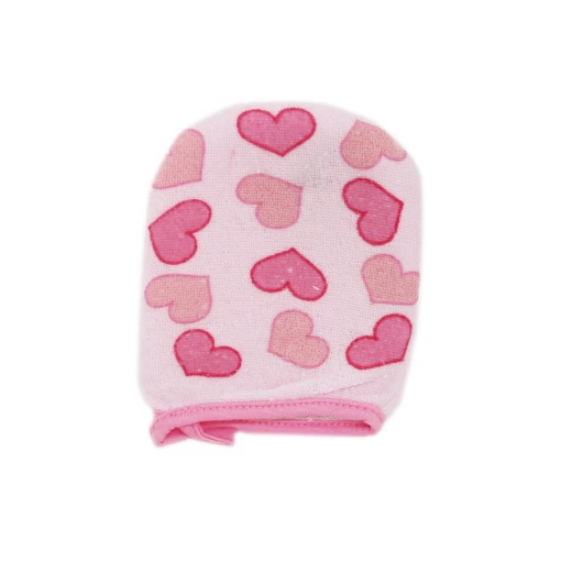Laying Baby Bath Sponge, Pink Hearts