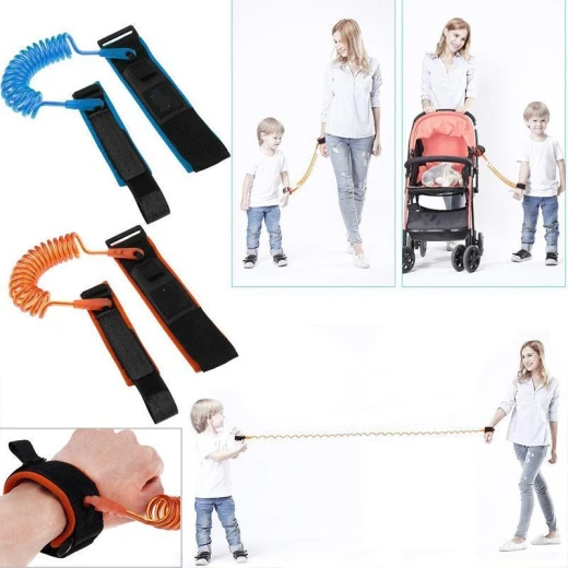 Child Anti Lost Wrist Strap Rope Harness Outdoor Walking, Blue, 2 m - Image 3