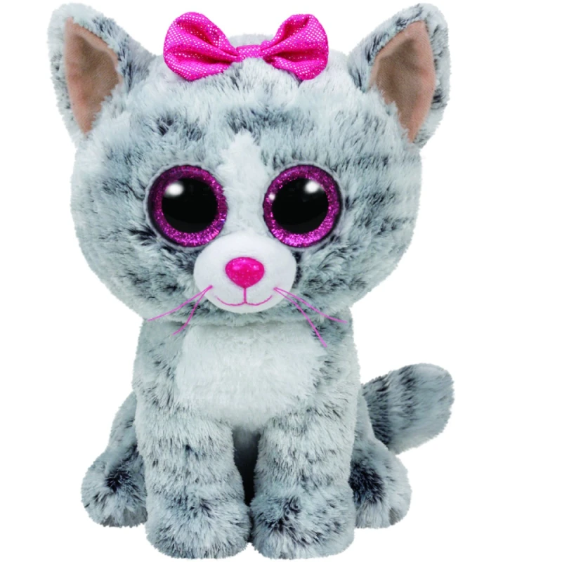 Ty Beanie Boos Cat Kiki Grey Medium - Ty