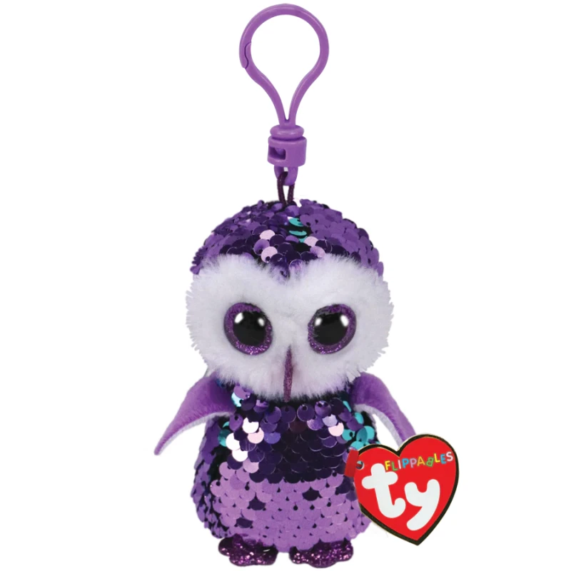 Ty Boos Flippable Owl Moonlight Purple Clip - Ty