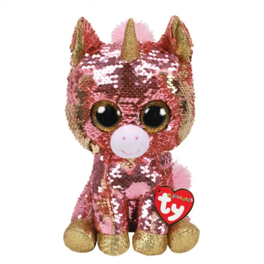 Ty Sunset - Sequin Coral Unicorn - Medium - 10" Ty Sunset - Sequin Coral Unicorn - Medium - 10"