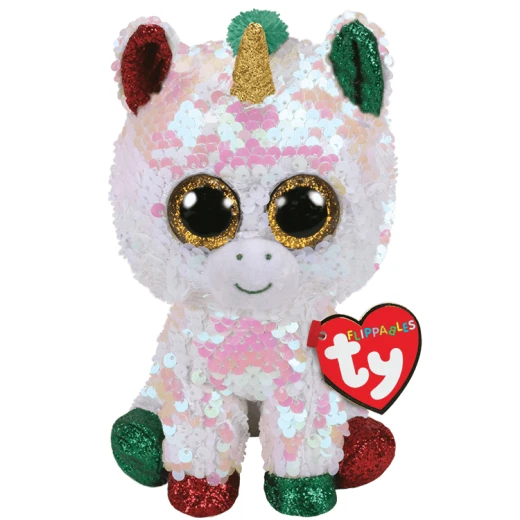 TY Flippables Sequin Plush - STARDUST the Christmas Unicorn (LARGE Size - 17 inch) (Mint) TY Flippables Sequin Plush - STARDUST the Christmas Unicorn (LARGE Size - 17 inch) (Mint)