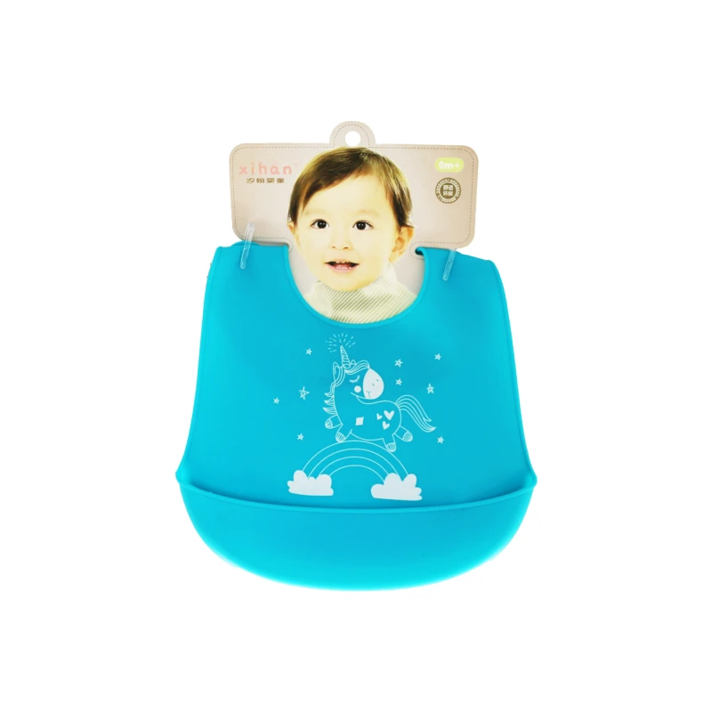 Xihan Cartoon Waterproof Silicon Apron Bib - Blue