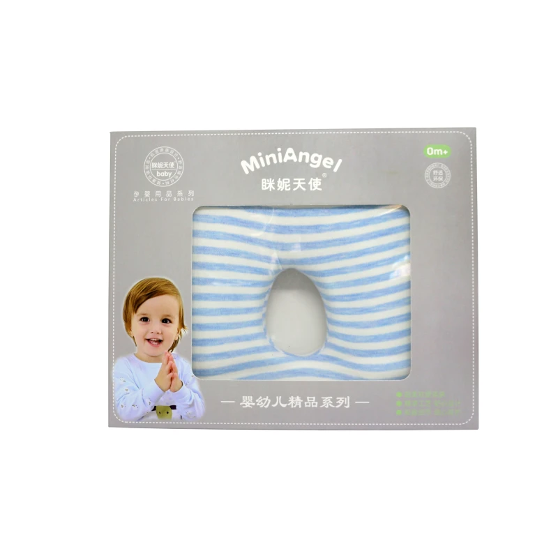 Mini Angel Baby Head Pillow, Blue