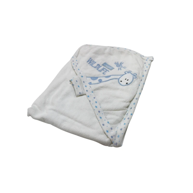 Mini Nana Hooded Towel, Blue Wild Life