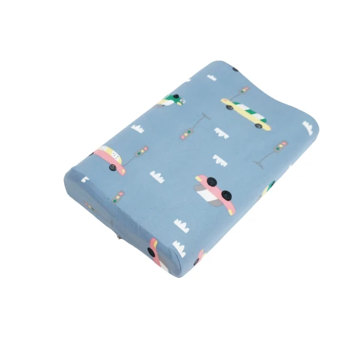 Memory Foam Contour Pillow for Baby Printed Orthopedic Pillow, Blue Memory Foam Contour Pillow for Baby Printed Orthopedic Pillow, Blue
