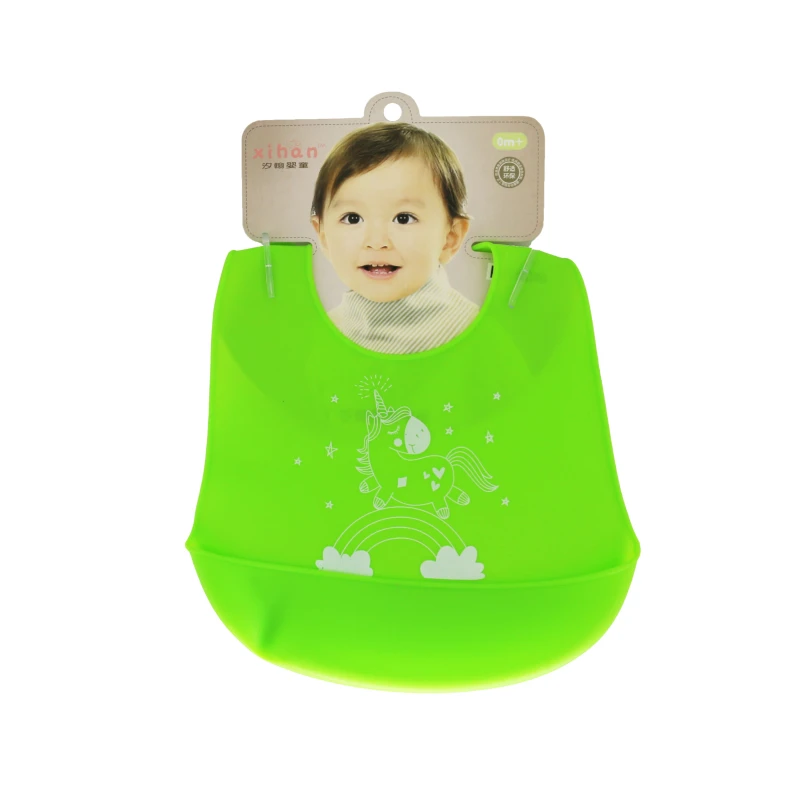 Xihan Cartoon Waterproof Silicon Apron Bib - Green