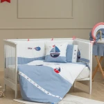 Funna Baby Bed Set 8pcs Marine, 70x140 cm, Blue - فونا بيبي