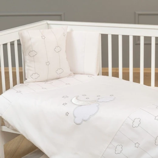 Funna Baby Bed Set 8pcs Luna Chic, 70x140 cm, Silver - فونا بيبي - Image 2