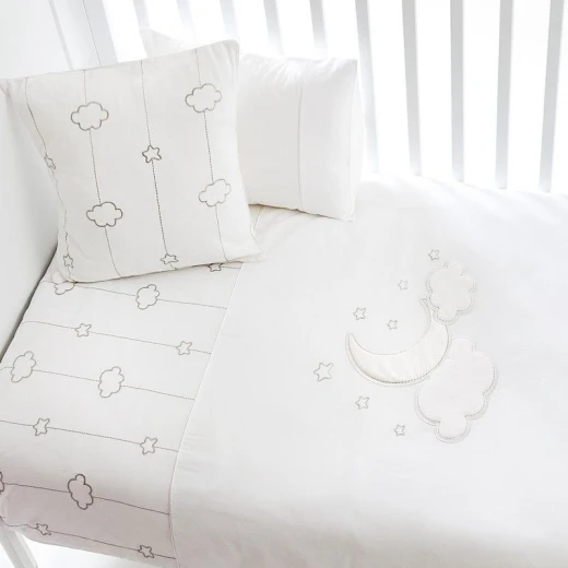 Funna Baby Bed Set 8pcs Luna Chic, 70x140 cm, Silver - فونا بيبي - Image 3