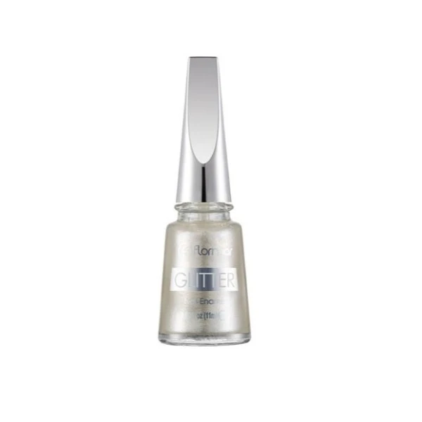 Flormar Glitter Nail Enamel GL12 White Pearl 11ml - فلورمار