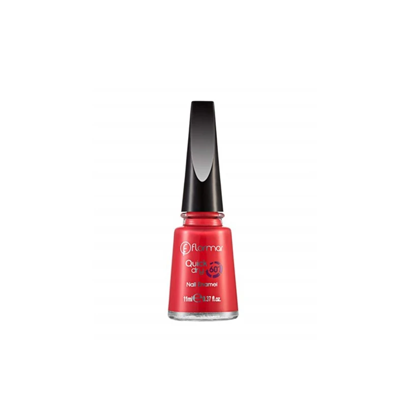 Flormar Quick Dry Nail Enamel QD03 Bright Coral 11ml - فلورمار