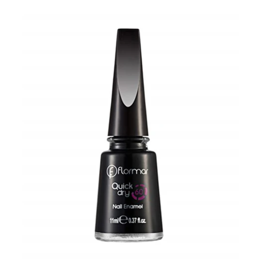 Flormar Quick Dry Nail Enamel QD10 Black Minimalism 11ml Flormar Quick Dry Nail Enamel QD10 Black Minimalism 11ml