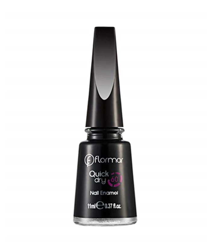 Flormar Quick Dry Nail Enamel QD10 Black Minimalism 11ml - فلورمار