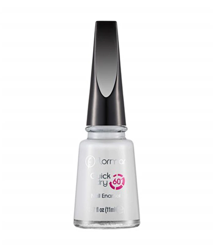 Flormar Quick Dry Nail Enamel QD19 White Dance 11ml - فلورمار