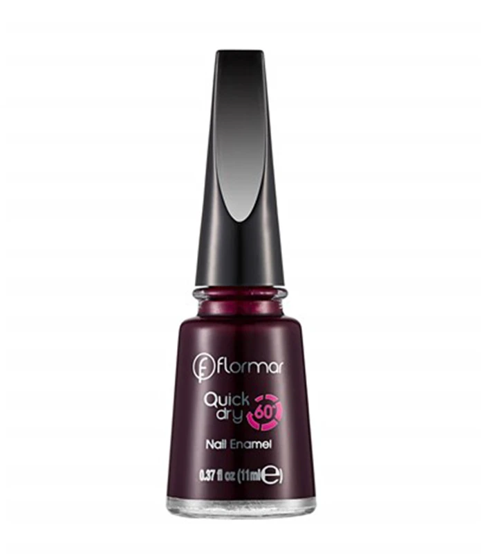 Flormar Quick Dry Nail Enamel QD21 Blackstar Red 11ml - فلورمار