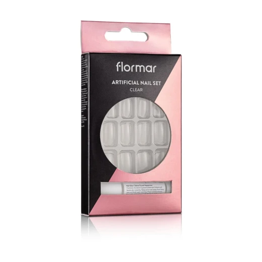 Flormar Transparent Fake Nail Set - Artificial Nail Set Clear Flormar Transparent Fake Nail Set - Artificial Nail Set Clear