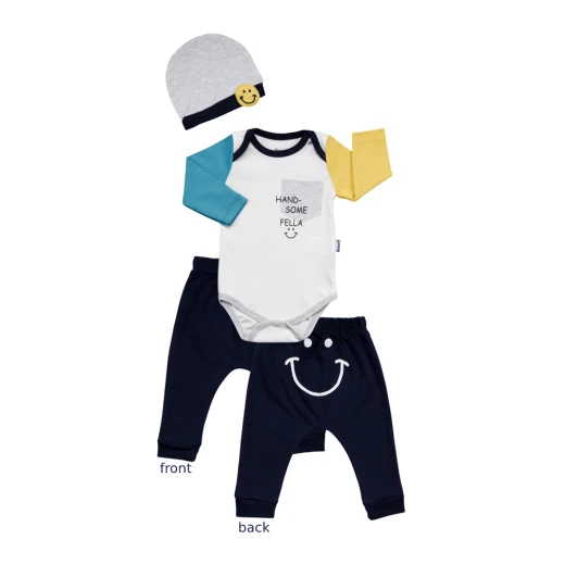 Miniword Handsome Fella Blue and Yellow 3-6 Months Miniword Handsome Fella Blue and Yellow 3-6 Months