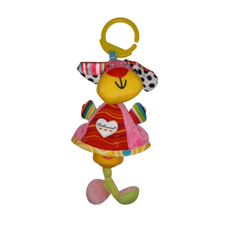 لعبة زينة ذات خشخيشة للعرايات و حصيرات اللعب بتصميم الكلب مع تعليقة