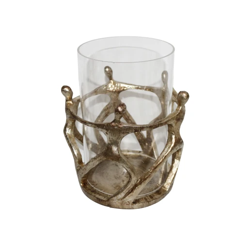 Circle Candle Holder Decoration Piece - Brow Gold