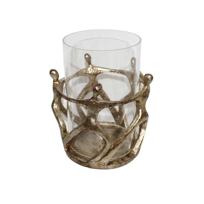 Circle Candle Holder Decoration Piece - Brow Gold