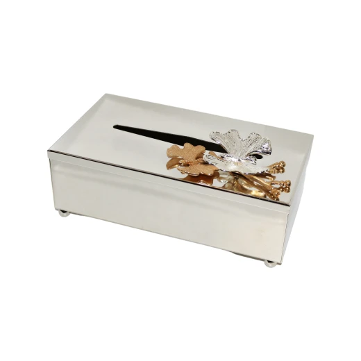 Silver Box for Tissues and Decoration