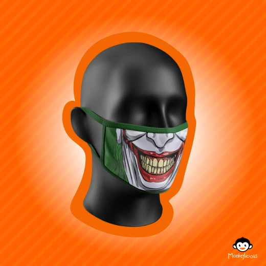 Monkeylicious Children's Face Mask, Joker Monkeylicious Children's Face Mask, Joker