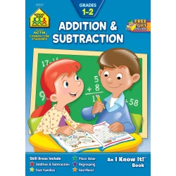 School Zone Addition & Subtraction Workbook for Grades 1 & 2: Math Practice for Early Learners