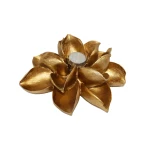Candle Gold Holder, Large Size, Flower Shape Decoration Piece