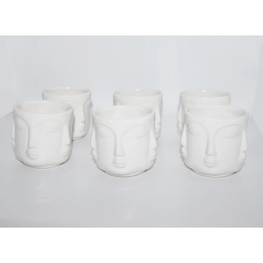 White Set of Coffee Cup - 6 pcs