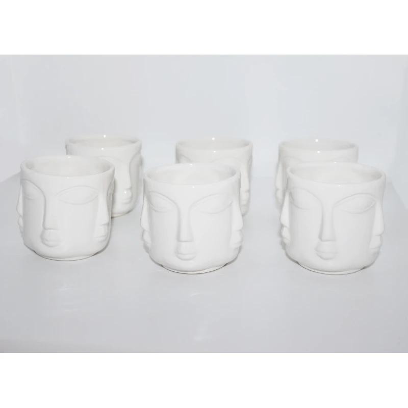 White Set of Coffee Cup - 6 pcs