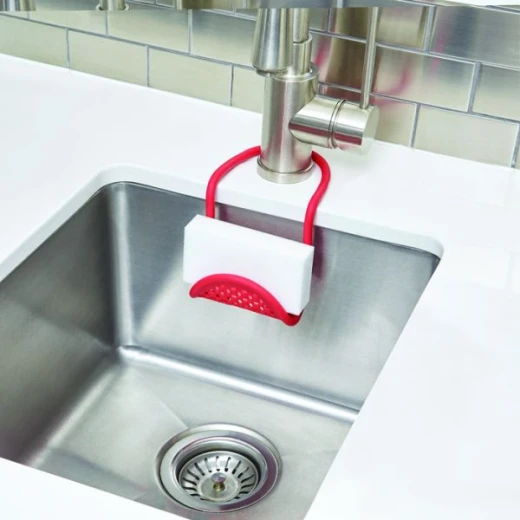 Umbra Sling Sink Caddy, Red, Metal Umbra Sling Sink Caddy, Red, Metal