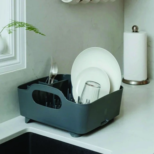 Umbra Tub Dish Rack, Smoke
