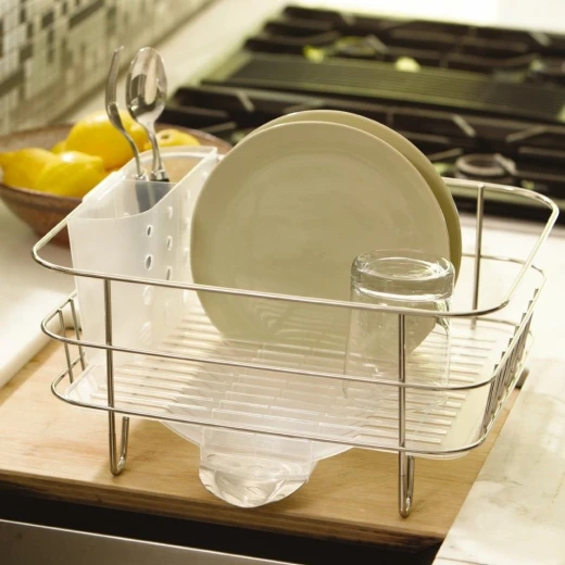 Simplehuman Wire Framedish Rack, Frosted, Stainless Steel Simplehuman Wire Framedish Rack, Frosted, Stainless Steel