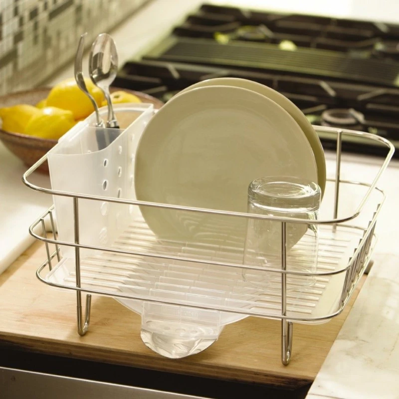 Simplehuman Wire Framedish Rack, Frosted, Stainless Steel - أومبرا