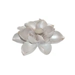 White Candle Holder in Flower Shape - Large