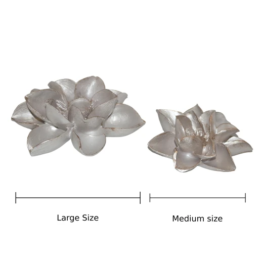 White Candle Holder in Flower Shape - Large - Image 2