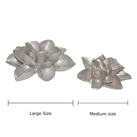 White Candle Holder in Flower Shape - Small - Image 2