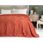 Madame Coco - Wellsoft Emboss Blanket - Double Tile Red - مدام كوكو