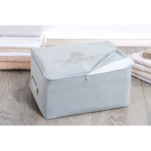 Madame Coco - Flower Printed Storage Bag, Stone Madame Coco - Flower Printed Storage Bag, Stone