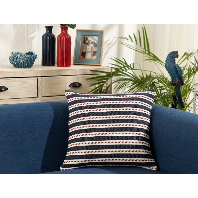 Madame Coco - Montinigue Cushion Cover, Off White/Bordeaux - مدام كوكو
